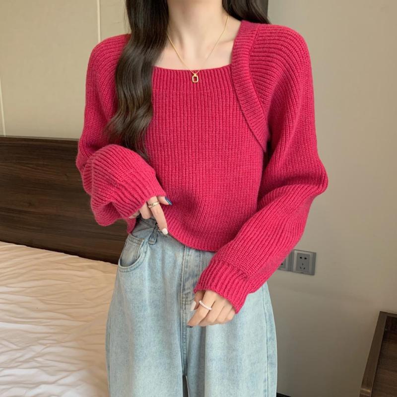 Women's Sweaters Square Collar Autumn Knitted Sweater Women Long Sleeve Elegant Casual Jumpers Vintage Pullovers Striped Knitwear Solid M484, Pink
Women's Sweaters Square Collar Autumn Knitted Sweater Women Long Sleeve Elegant Casual Jumpers Vintage Pullovers Striped Knitwear Solid M484, Pink