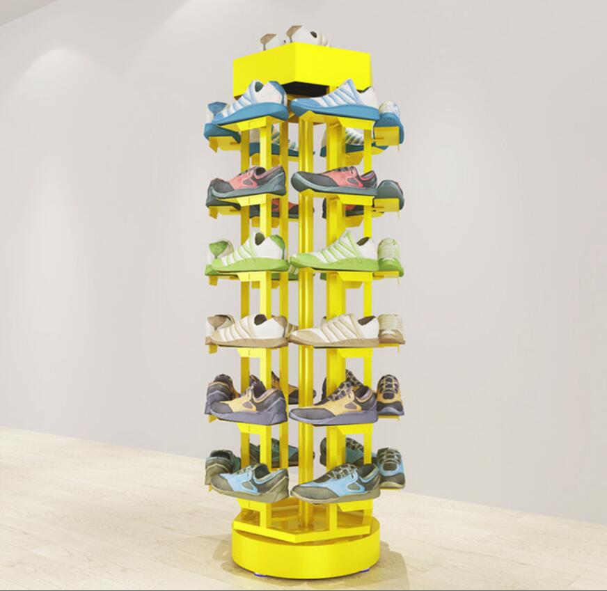 Shoe display racks Commercial Furniture floor type shoes shop rack clothing store iron shelf multi-layer storage shelfs