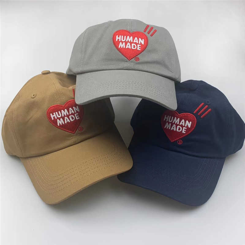 Embroidery HUMAN MADE Hat Caps Men Women Top version Baseball Cap Skateboard HUMAN MADE Caps Q0911