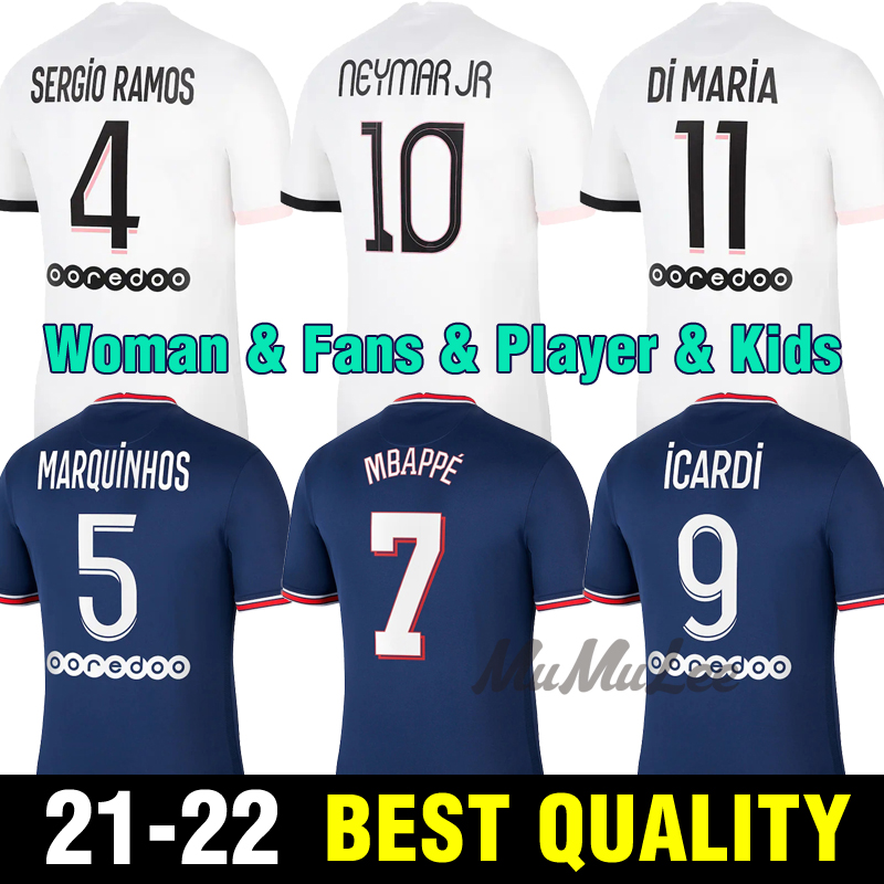 21 22 MBAPPE KEAN soccer jersey 2021 SERGIO RAMOS MARQUINHOS VERRATTI KIMPEMBE Maillots de football shirt ICARDI DI MARIA DRAXLER kids kit uniforms, Black;yellow
21 22 MBAPPE KEAN soccer jersey 2021 SERGIO RAMOS MARQUINHOS VERRATTI KIMPEMBE Maillots de football shirt ICARDI DI MARIA DRAXLER kids kit uniforms, Black;yellow