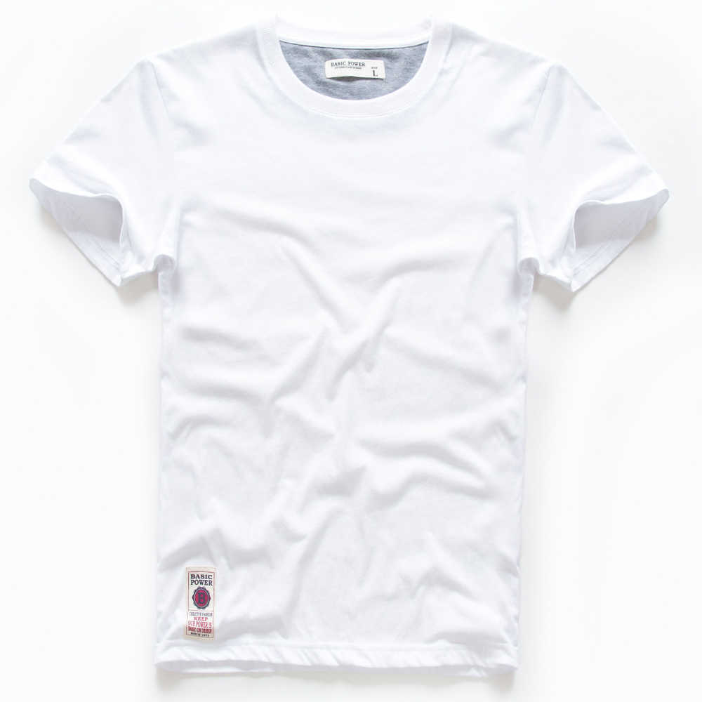 VOMINT Mens Cotton Solid T-Shirt Short Sleeve T-shirt Multi Pure Color Fancy Yarns T Shirt color wine brown white lblue 210707
