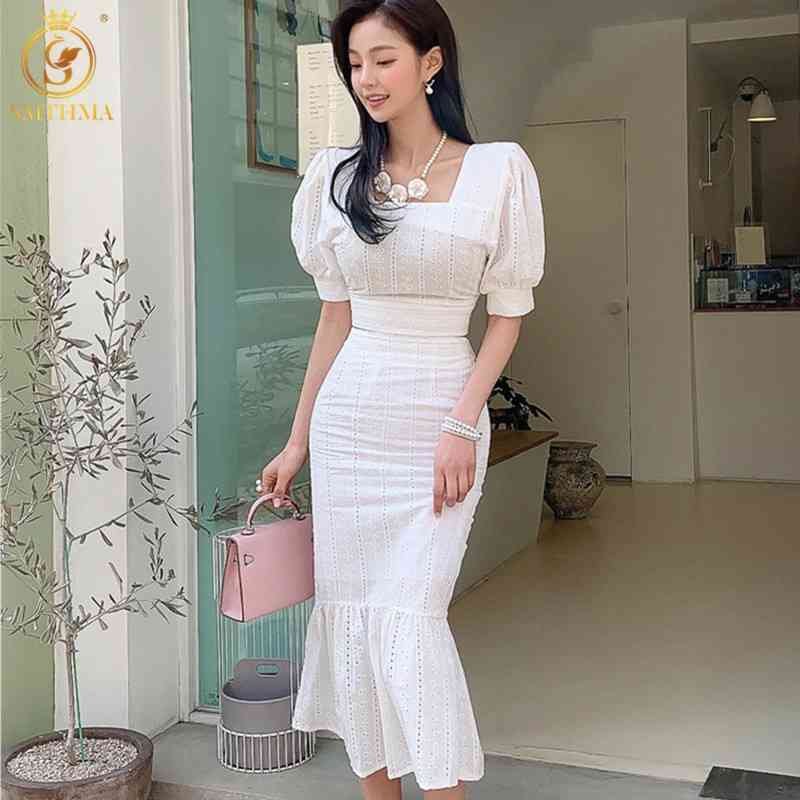 Korean Chic Two Pieces Set Women Summer Puff Short Sleeves Tops + High Waist Mermaid Skirts White Embroidery Office Lady Suit 210520, Photo color
Korean Chic Two Pieces Set Women Summer Puff Short Sleeves Tops + High Waist Mermaid Skirts White Embroidery Office Lady Suit 210520, Photo color