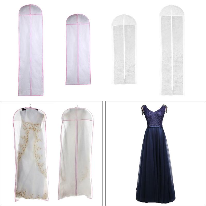 Storage Bags Non-woven Fabric Wedding Dress Gown Dustproof Cover Bridal Garment Bag Long Clothes Protector Case