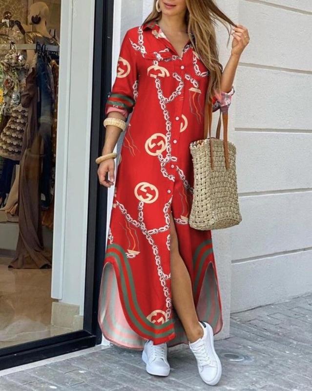 autumn maxi dresses for women Women Button Down Long Shirt Dress Chain Print Lapel Neck Party Dress Casual Long Casual fashion, Black chain
autumn maxi dresses for women Women Button Down Long Shirt Dress Chain Print Lapel Neck Party Dress Casual Long Casual fashion, Black chain