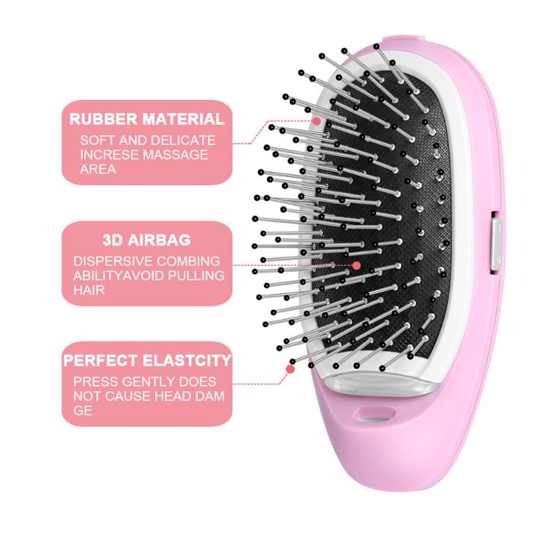 Hair Brushes Ionic Brush Portable Electric Magic Negative Ion Comb Anti-static Massage Hairbrush Take Out Frizz