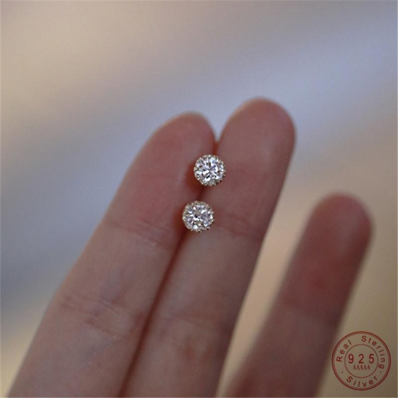 Stud 925 Sterling Silver French Simple Sparkling Crystal Earrings Women Light Luxury Temperament Wedding Party Jewelry Gift, Golden;silver
Stud 925 Sterling Silver French Simple Sparkling Crystal Earrings Women Light Luxury Temperament Wedding Party Jewelry Gift, Golden;silver