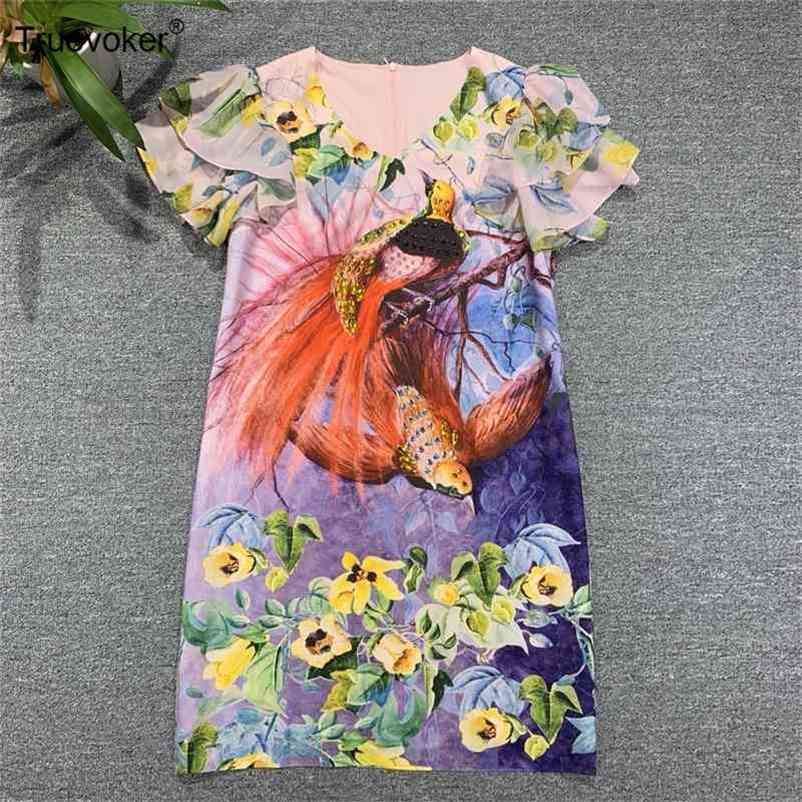 Truevoker Summer Fashion Holiday Dresse's Short Sleeves Colourful Bird Print Diamond Crystal Straigth Dress 210602, Multi
Truevoker Summer Fashion Holiday Dresse's Short Sleeves Colourful Bird Print Diamond Crystal Straigth Dress 210602, Multi