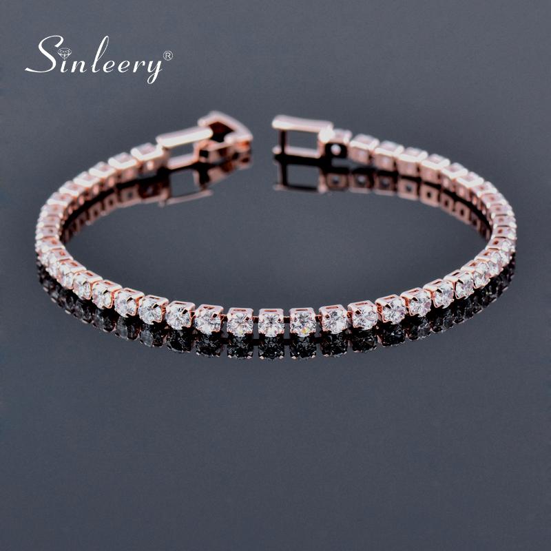 Beaded, Strands SINLEERY 16CM Round Cubic Zirconia Tennis Bracelet For Women Rose Gold Color Bridal Wedding Jewelry SL059 SSB
Beaded, Strands SINLEERY 16CM Round Cubic Zirconia Tennis Bracelet For Women Rose Gold Color Bridal Wedding Jewelry SL059 SSB