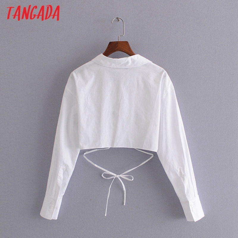 Women Retro White Crop Short Sleeve with Slash Summer Chic Female Sexy Slim Shirt Tops 3H77 210416