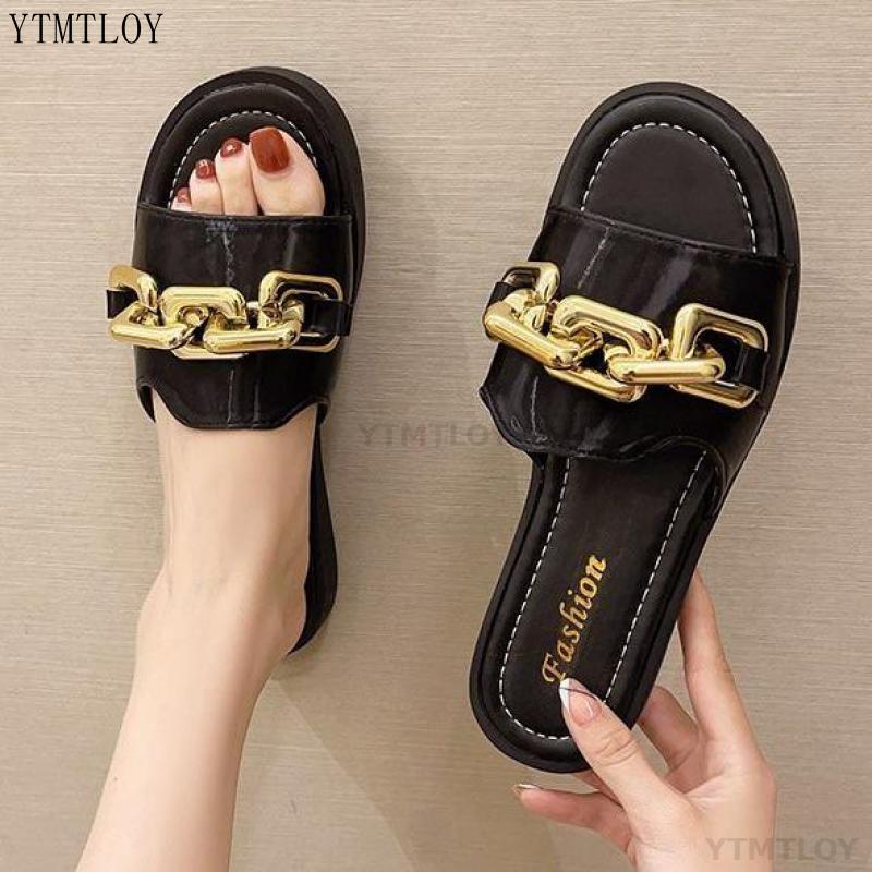Slippers Women Summer Flat Shoes Female Luxury Slides Designer Soft Metal Decoration Pu Basic Fashion Ytmtloy Zapatillas Mujer, Black
Slippers Women Summer Flat Shoes Female Luxury Slides Designer Soft Metal Decoration Pu Basic Fashion Ytmtloy Zapatillas Mujer, Black