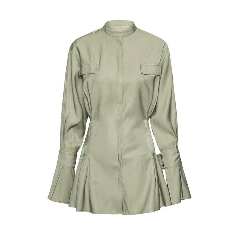 Vintage Dress 2021 Summer Women's Wind Black Long Sleeve Waist Shirt Harujuku Dresses For Women Casual