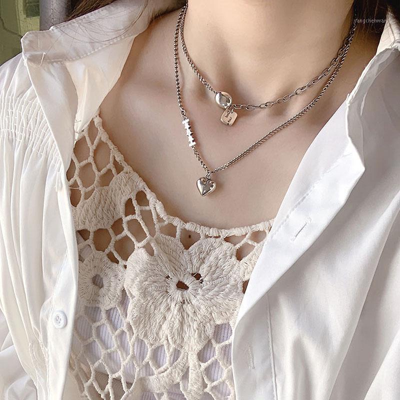 Chains XLC17 925 Sterling Silver Love Heart Star Pendant Thai Necklace Round Bead Chain Asymmetric For Women
Chains XLC17 925 Sterling Silver Love Heart Star Pendant Thai Necklace Round Bead Chain Asymmetric For Women