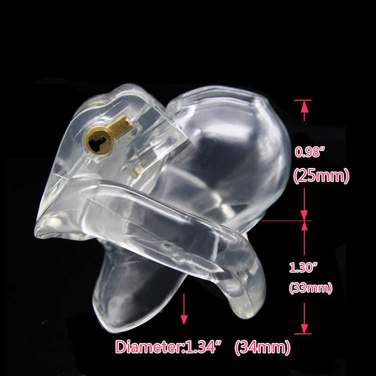 The Nub of HT V3 Male Resin Chastity Device,Cock Cage with 4 Size Penis Ring,Cock Ring,Adult Game,Chastity Belt,A380-0 Y201118