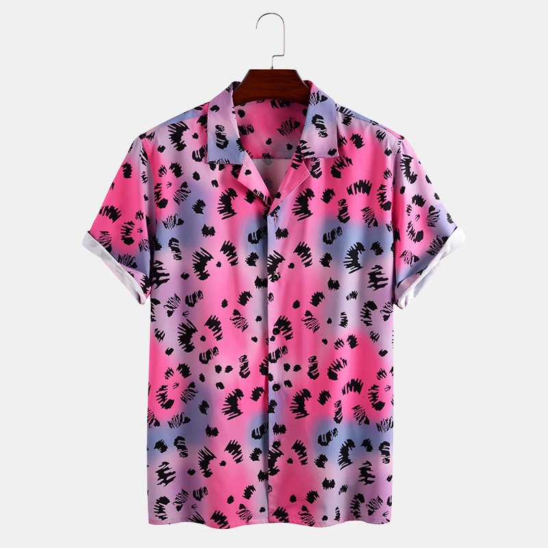 Men' Casual Shirts European and American Style Short-sleeved Gradient Color Printing T0558 UF6D, Pink
Men' Casual Shirts European and American Style Short-sleeved Gradient Color Printing T0558 UF6D, Pink