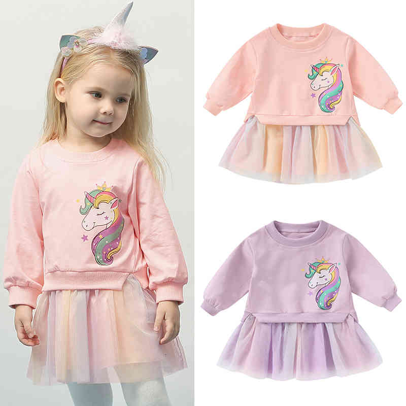 Girl's Unicorn Long Sleeve Dress Autumn Winter Colorful tutu Kids Dresses for Girls Princess Christmas Party Children Clothing C0223, Pink
Girl's Unicorn Long Sleeve Dress Autumn Winter Colorful tutu Kids Dresses for Girls Princess Christmas Party Children Clothing C0223, Pink