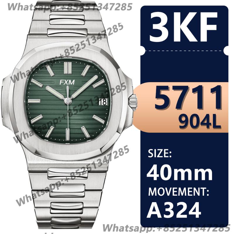 Wristwatches Men's Automatic Mechanical Top Watch 40mm 5711 3KF 1:1 PPF 904L Edition Super Clone Sports Clocks, Multicolor
Wristwatches Men's Automatic Mechanical Top Watch 40mm 5711 3KF 1:1 PPF 904L Edition Super Clone Sports Clocks, Multicolor