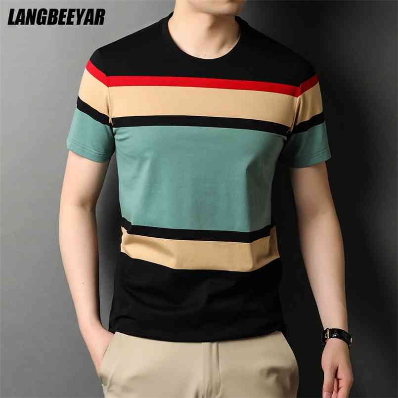 Top Grade Summer Designer Brand 95% Cotton 5% Spandex t Shirts For Men Striped Short Sleeve Casual Fashion Mens Clothing 210721, Black
Top Grade Summer Designer Brand 95% Cotton 5% Spandex t Shirts For Men Striped Short Sleeve Casual Fashion Mens Clothing 210721, Black