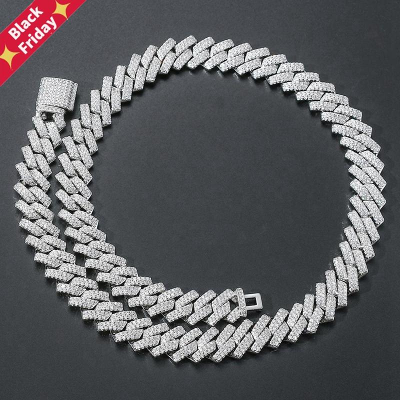 Chains Iced Out For Men Miami Cuban Link Necklace Luxury Micro Paved Cz Chain Fashion Hop Jewelry, Silver
Chains Iced Out For Men Miami Cuban Link Necklace Luxury Micro Paved Cz Chain Fashion Hop Jewelry, Silver