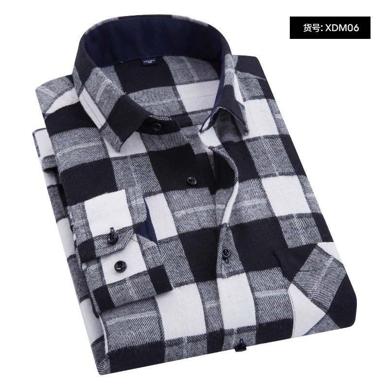 Aoliwen casual men palid shirt flannel cotton autumn spring long sleeve Male social fashion shirts slim fit pleasant material 210410