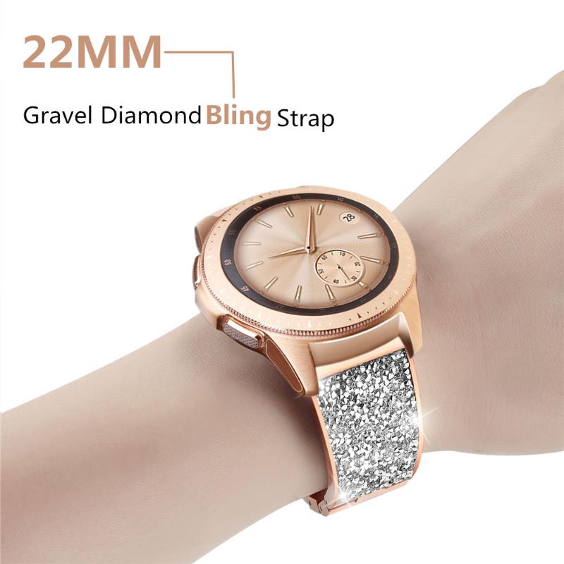 Watch Bands 22MM Steel Strap For Samsung Galaxy 3 45mm/46mm/Gear S3 Gravel Diamond Fashion Metal Bracelet Huawei GT 2 1 Watchband
Watch Bands 22MM Steel Strap For Samsung Galaxy 3 45mm/46mm/Gear S3 Gravel Diamond Fashion Metal Bracelet Huawei GT 2 1 Watchband