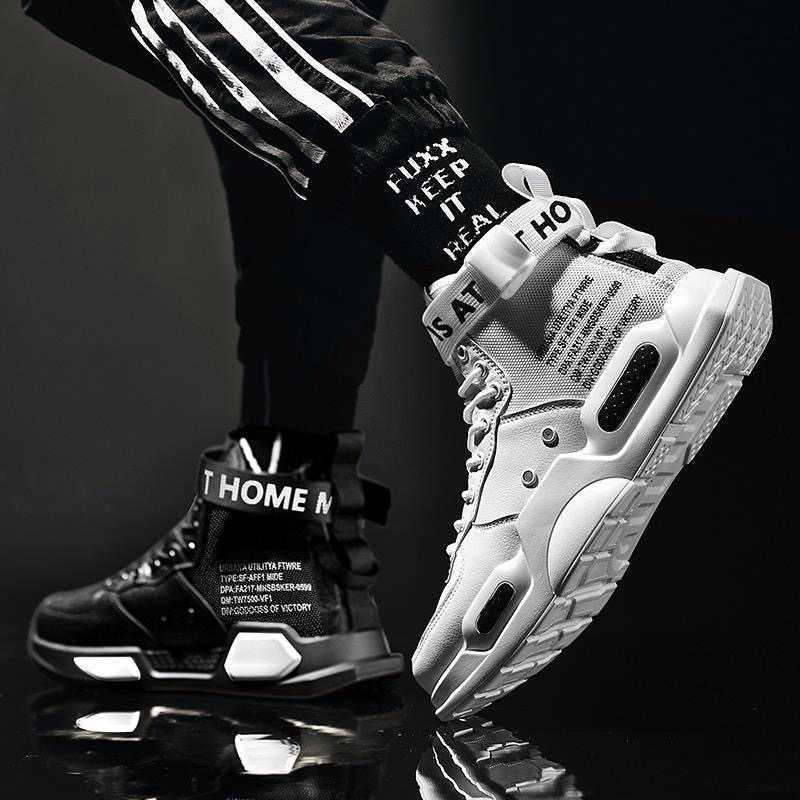 Men's High Top Fashion Leather Sneakers Trend Comfortable Man Casual Shoes Outdoor Non-slip Breathable Men Shoes
Men's High Top Fashion Leather Sneakers Trend Comfortable Man Casual Shoes Outdoor Non-slip Breathable Men Shoes