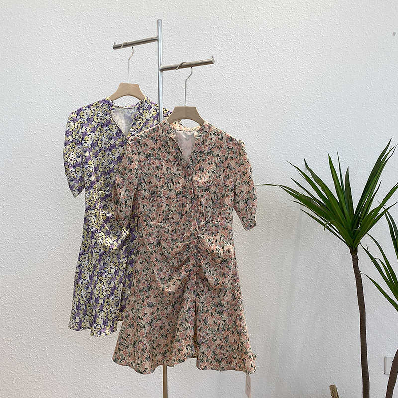 HXJJP High Quality Flower Print Summer Dress Women' Wear Ins Retro Short Sleeve Waist V-neck Mini 3567 210607, Pink
HXJJP High Quality Flower Print Summer Dress Women' Wear Ins Retro Short Sleeve Waist V-neck Mini 3567 210607, Pink