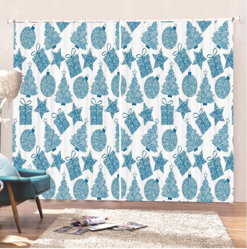 Curtain & Drapes Christmas Tree/Gift/Star 3D Print Merry Window Curtains 2 Panels Year Festival Blue
Curtain & Drapes Christmas Tree/Gift/Star 3D Print Merry Window Curtains 2 Panels Year Festival Blue