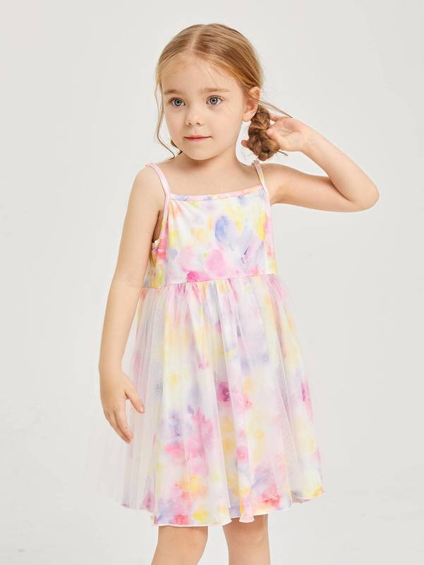 Toddler Girls Tie Dye Mesh Cami Dress SHE