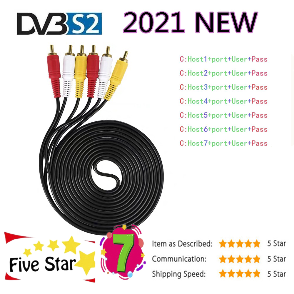 Supports European Polish satellite receiver H.265 AV cable Stable Full HD suitable for Clines v7 V7S V8 V9 Nova Europe 3/4/5/6/7 lines
Supports European Polish satellite receiver H.265 AV cable Stable Full HD suitable for Clines v7 V7S V8 V9 Nova Europe 3/4/5/6/7 lines