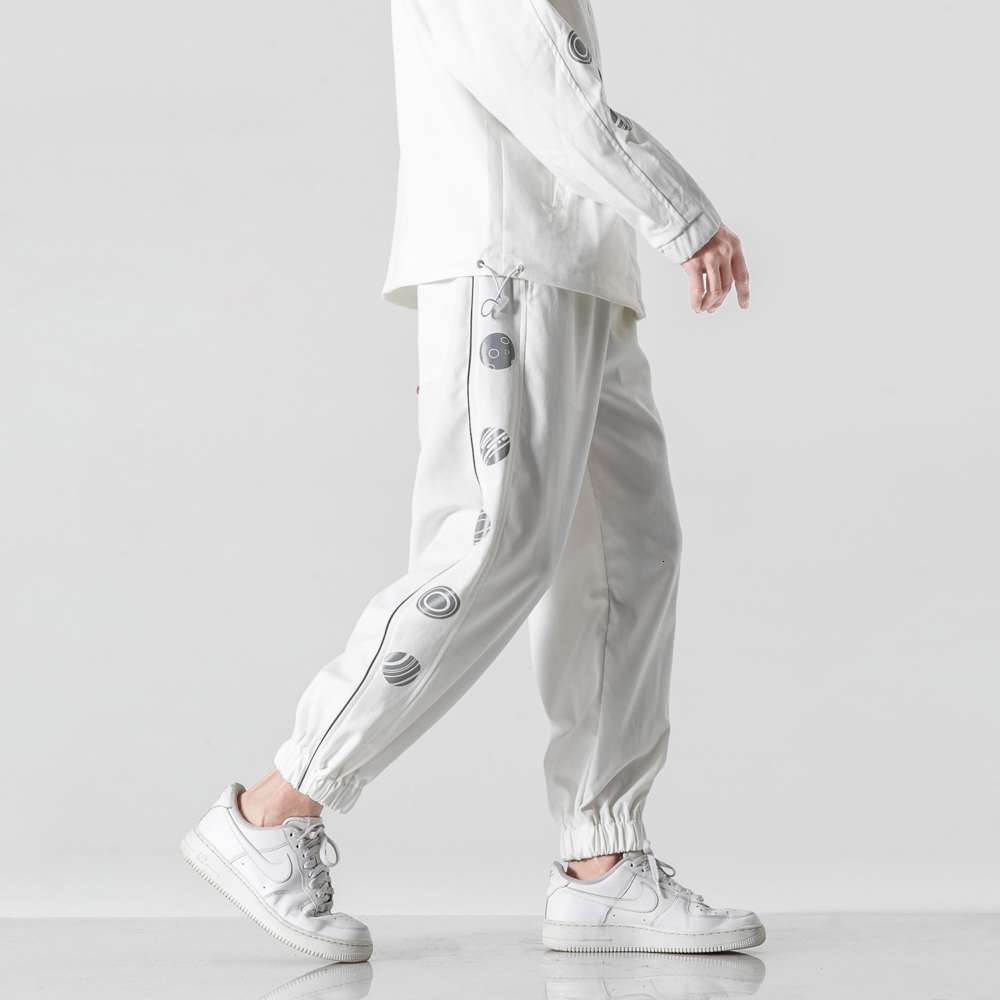 Sportswear men's spring and autumn new hip hop Street trend personalized reflective printing loose Leggings casual pants