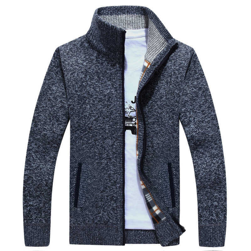 cardigan men autumn Winter Warm Wool Cardigan men's sweater with a zipper Casual Knitwear Male Clothes chompas para hombre 210818
