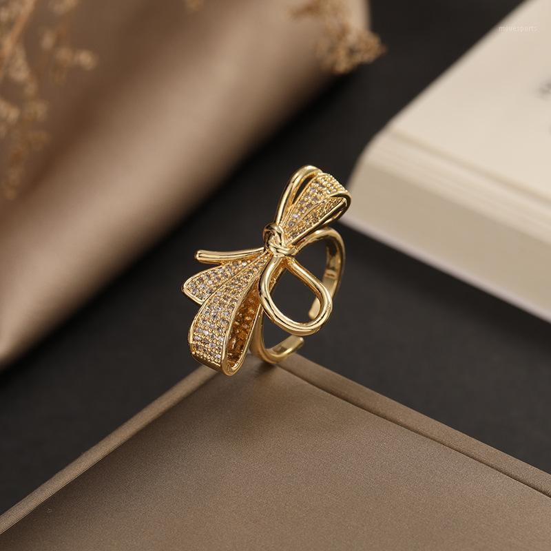 Wedding Rings European And American Style Simple Exquisite Bow Metal Ring Irregular Average Size Golden Open-End Adjustable Women's1
Wedding Rings European And American Style Simple Exquisite Bow Metal Ring Irregular Average Size Golden Open-End Adjustable Women's1