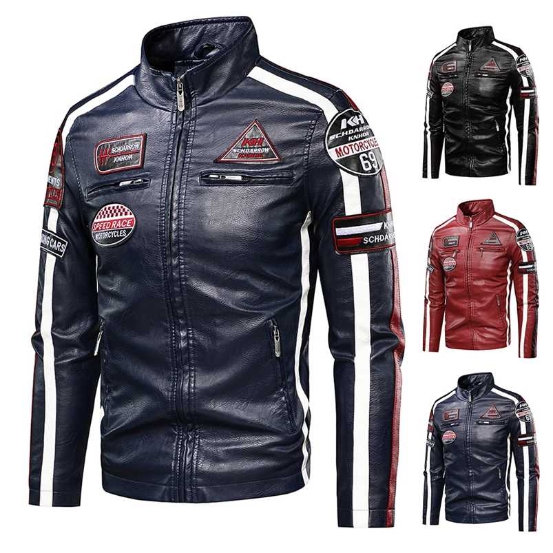 Men Autumn Casual Motor Biker Painted Leather Jackets Coat Men Winter Vintage Punk Style PU Faux Fleece Leather Jackets Men 211111, Blue
Men Autumn Casual Motor Biker Painted Leather Jackets Coat Men Winter Vintage Punk Style PU Faux Fleece Leather Jackets Men 211111, Blue
