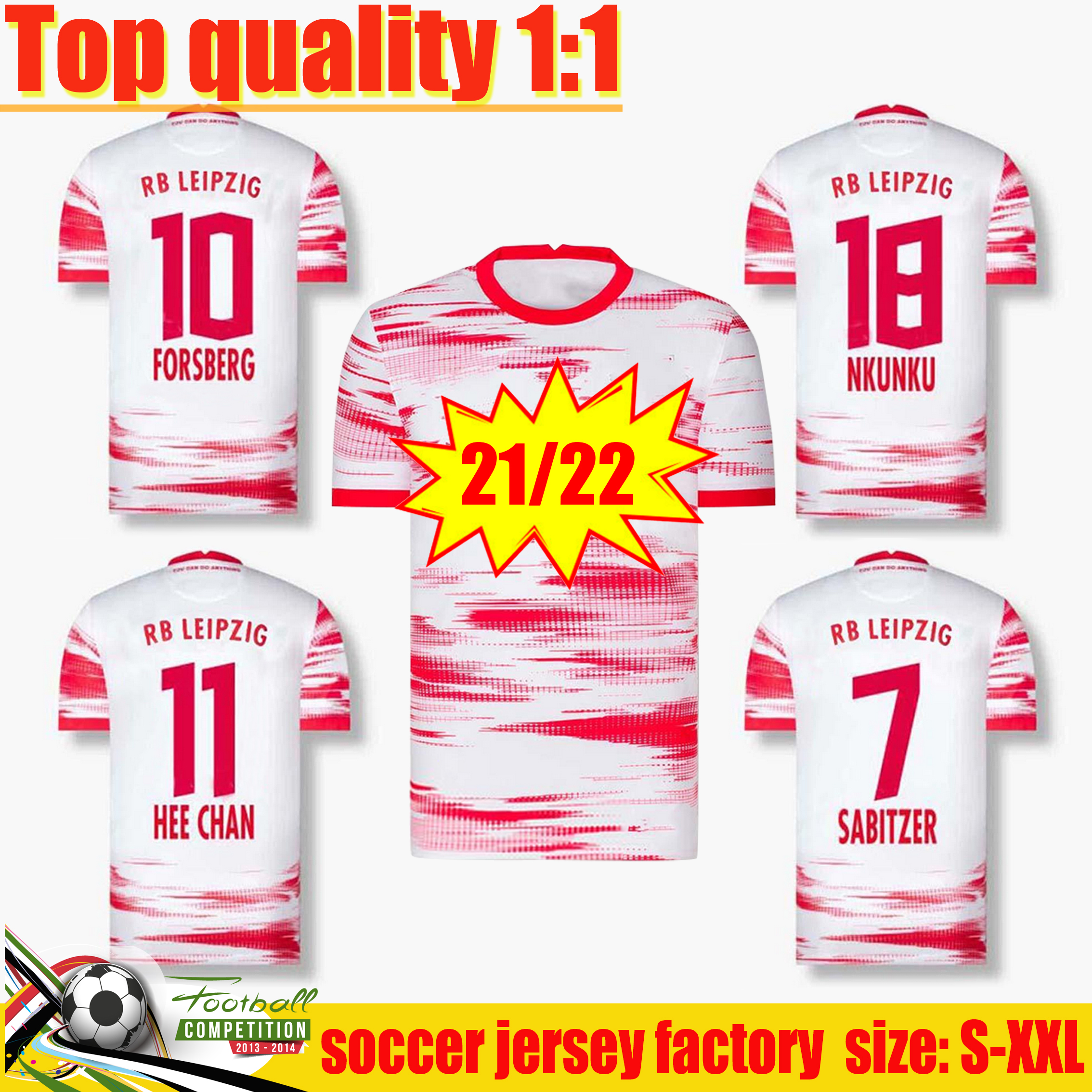 21 22 Fan Player version Soccer Jersey home red SZOBOSZLAI HEE-CHAN RBL 2021 2022 football jerseys KONATE SABITZER KLUIVERT POULSEN HALSTENB, Black;yellow
21 22 Fan Player version Soccer Jersey home red SZOBOSZLAI HEE-CHAN RBL 2021 2022 football jerseys KONATE SABITZER KLUIVERT POULSEN HALSTENB, Black;yellow