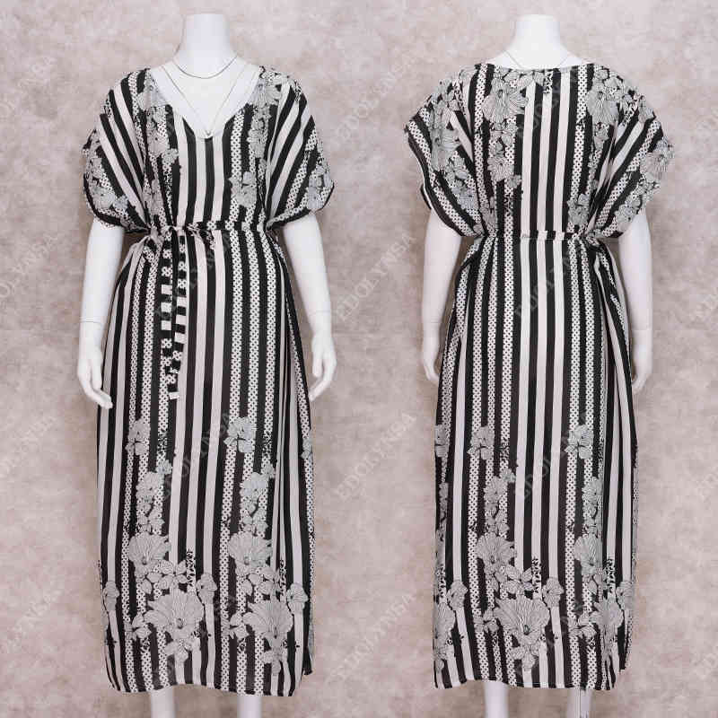 Sexy Bikini Cover-ups Cotton Tunic Casual Striped Summer Beach Dress Elegant Women Plus Size Wear Swim Suit Cover Up Q1117 210420