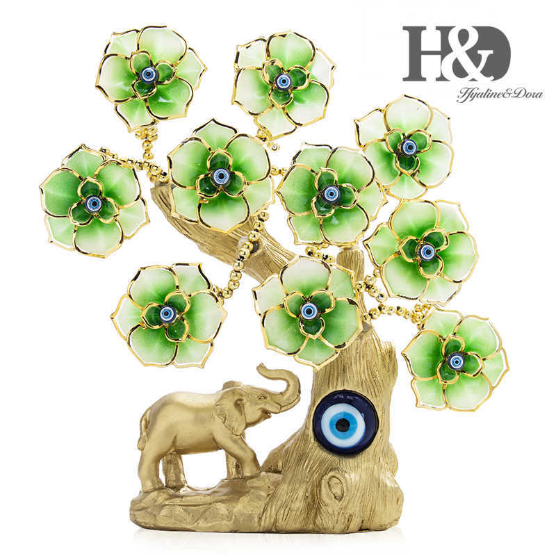 H&d Green Flower Elephant Tree Turkish Feng Shui Evil Eye Tree for Protection Wealth Good Luck Gift Home Decor Resin Figurine Q0525
H&d Green Flower Elephant Tree Turkish Feng Shui Evil Eye Tree for Protection Wealth Good Luck Gift Home Decor Resin Figurine Q0525