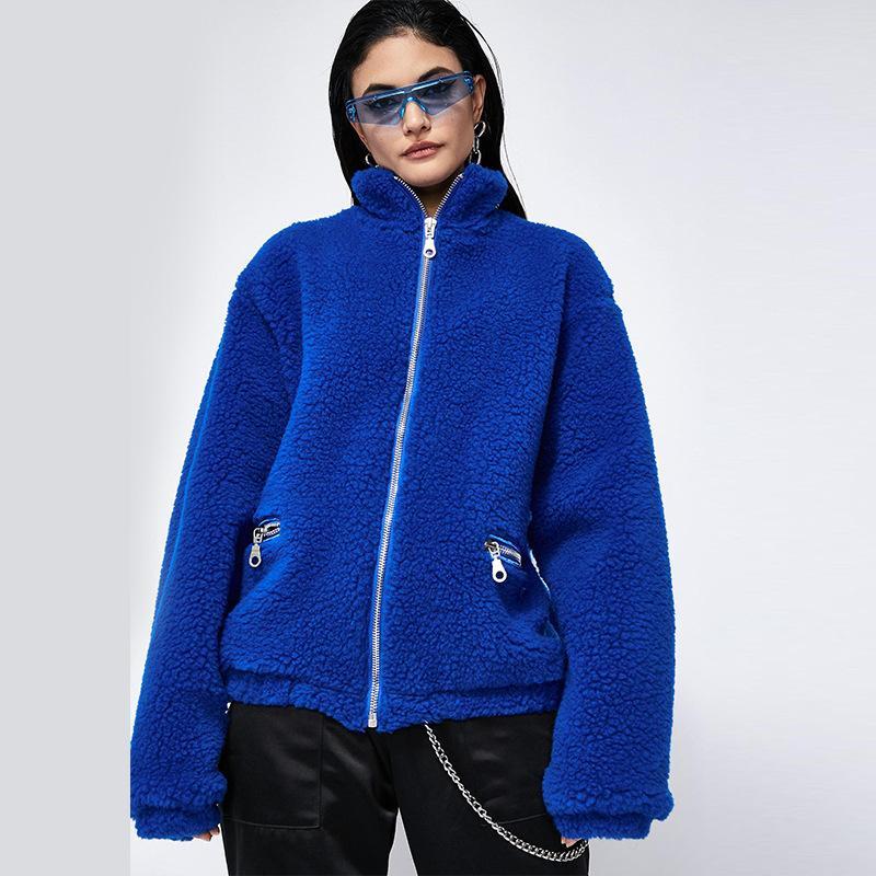 Women' Fur & Faux Autumn And Winter 2021 Blue Loose Cotton Casual Teddy Bear Wool Coat Medium Long European American W
Women' Fur & Faux Autumn And Winter 2021 Blue Loose Cotton Casual Teddy Bear Wool Coat Medium Long European American W