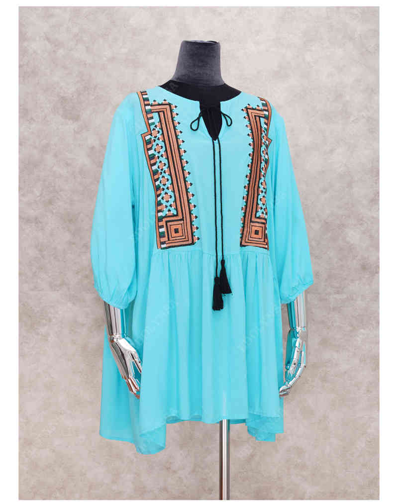 Beach Swimsuit Cover Ups Women Embroidery Kaftan Tunic Dress Robe De Plage Cotton Pareo Up #Q864 210420