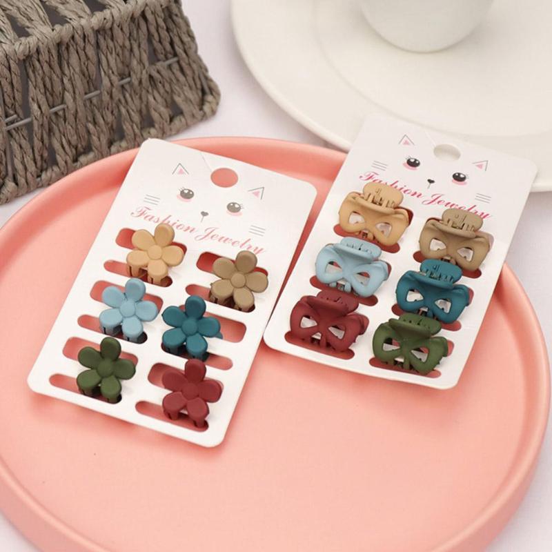 Hair Accessories 6pcs/set Bow Flower Little Crab Claw Barrettes Women Girls Tortoiseshell Plastic Small Clamp Clip Mini Hairpin 
Hair Accessories 6pcs/set Bow Flower Little Crab Claw Barrettes Women Girls Tortoiseshell Plastic Small Clamp Clip Mini Hairpin