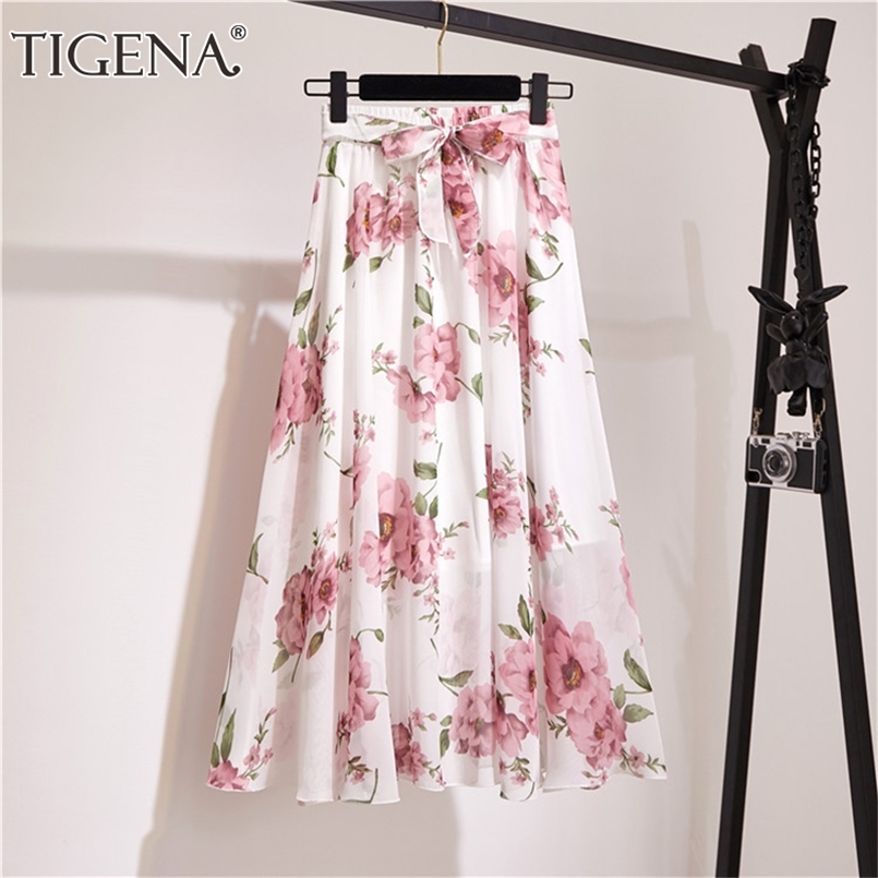 TIGENA Long Pleated Chiffon Skirt Women Fashion Summer Big Hem High Waist Floral Print Holiday Beach Female 210708, 11
TIGENA Long Pleated Chiffon Skirt Women Fashion Summer Big Hem High Waist Floral Print Holiday Beach Female 210708, 11