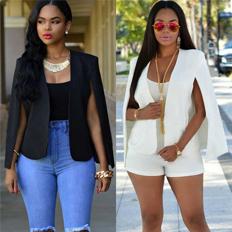 2019 Special Offer Women Elegant Solid Open Front Cape Sleeve Blazers OL White Black Streetwear Modern Ladies Outdoor Coat New X0721
2019 Special Offer Women Elegant Solid Open Front Cape Sleeve Blazers OL White Black Streetwear Modern Ladies Outdoor Coat New X0721