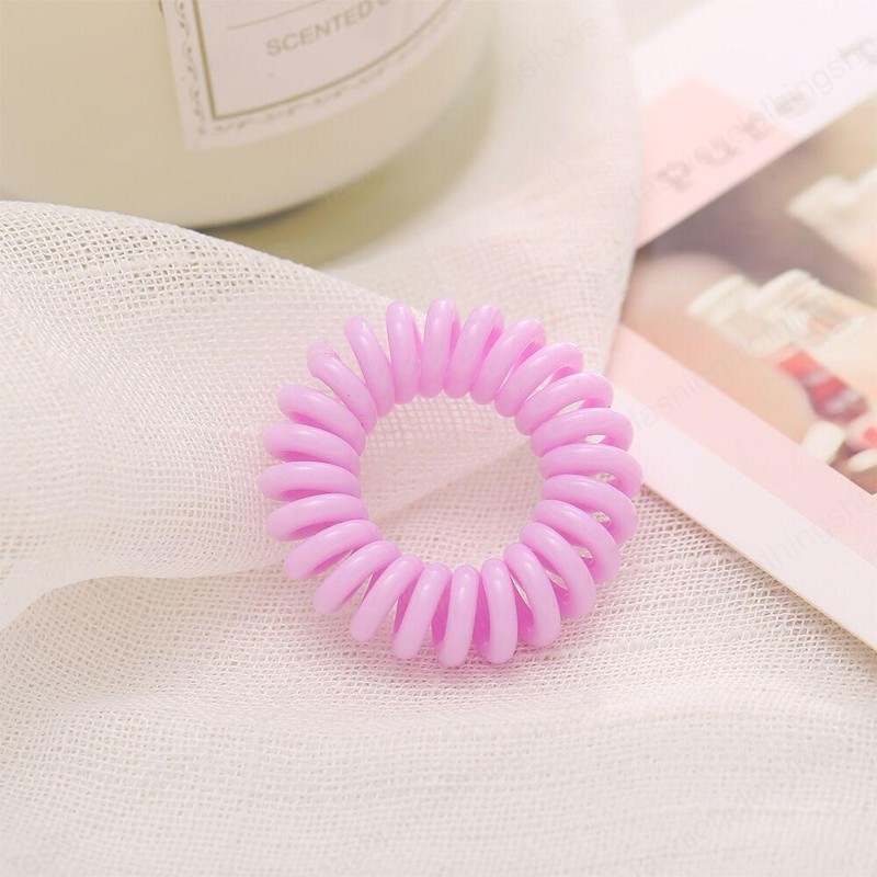 Telephone Wire hairband candy color Ponytail Holder Elastic Phone Cord Line hair tie accessories kid gift