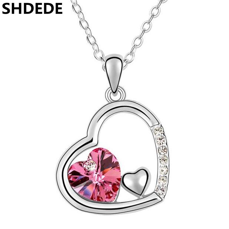 Pendant Necklaces SHDEDE Heart Pendants Necklace Embellished With Crystals From Women Wedding Engagement Party Fashion Jewelry -59, Silver
Pendant Necklaces SHDEDE Heart Pendants Necklace Embellished With Crystals From Women Wedding Engagement Party Fashion Jewelry -59, Silver