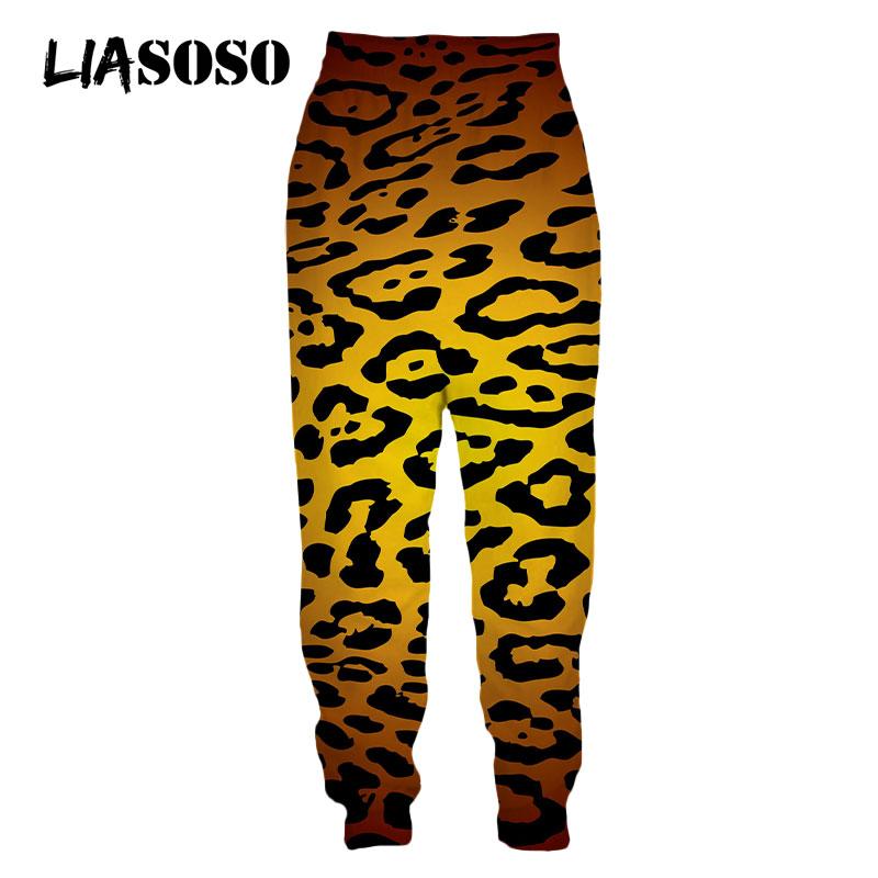 Men's Pants LIASOSO Leopard Animal Sweatpants Streetwear Fashion Loose Sweat Jogging Casual Harajuku 3D Print Women Men Trousers