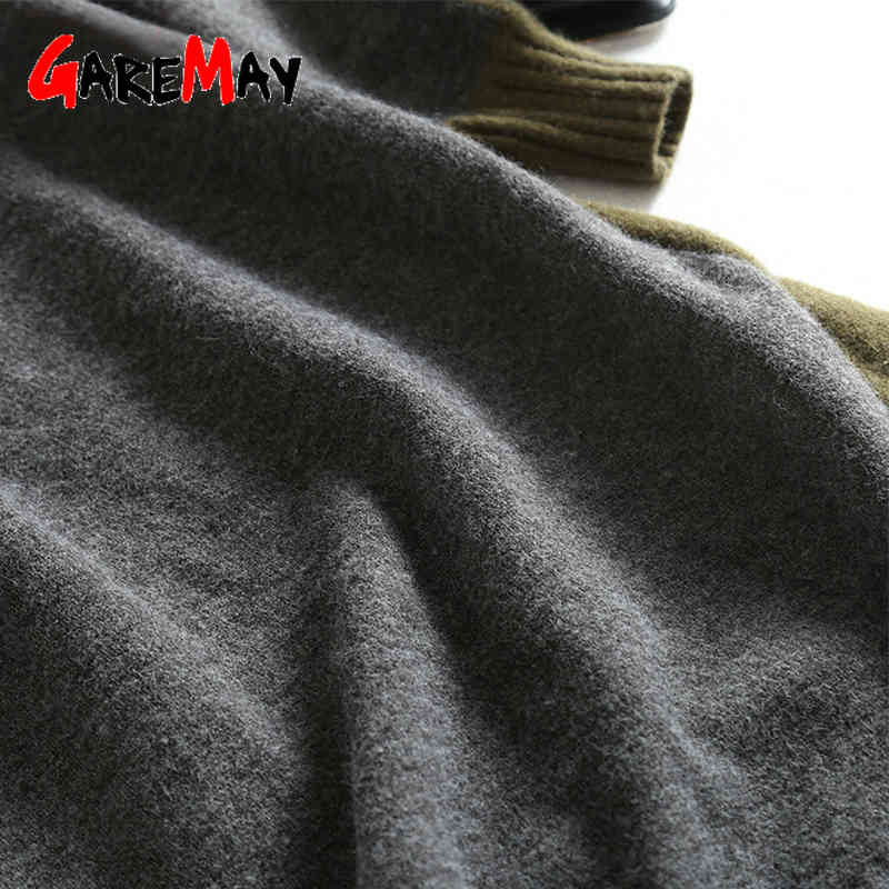 Patchwork Turtleneck Sweater Dress Female Winter Warm Thick Ladies Elegant Plus Size Long Sleeve Vintage Korean 210428