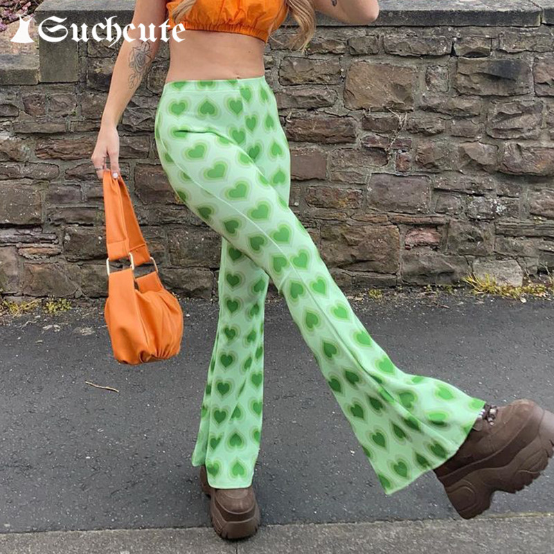 Women's Pants & Capris Vintage y2k Heart Print Flare Women Casual High Waist Fashion Sweatpants Summer 2000s Aesthetic Trousers 1, Green
Women's Pants & Capris Vintage y2k Heart Print Flare Women Casual High Waist Fashion Sweatpants Summer 2000s Aesthetic Trousers 1, Green
