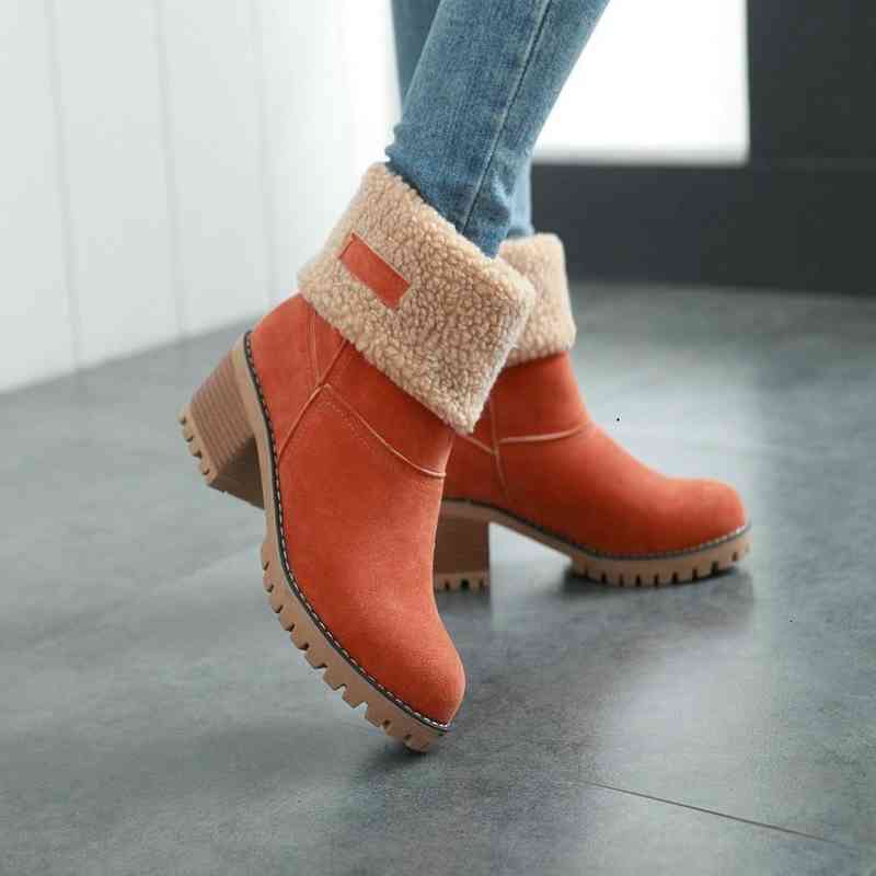 Boots 2021 Winter Frosted Women's Shoes Thick-heeled Lamb Velvet Large Cotton Snow Two-wear Warm Mid-top XM365 V6ZV, Black
Boots 2021 Winter Frosted Women's Shoes Thick-heeled Lamb Velvet Large Cotton Snow Two-wear Warm Mid-top XM365 V6ZV, Black