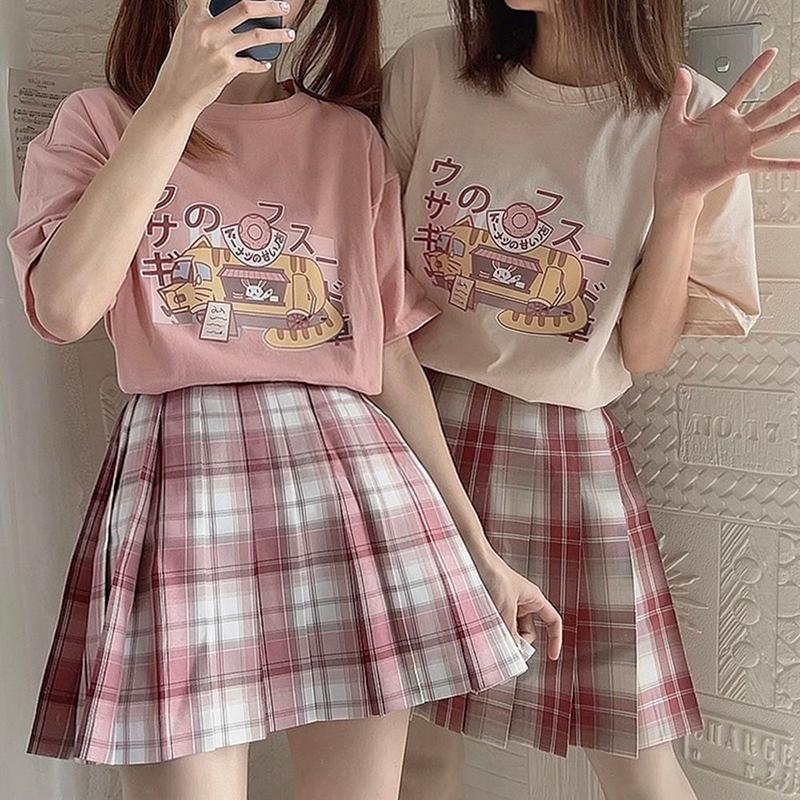 Skirts 2021 Summer College Wind Suit Female Student Korean Fashion Printed T-shirt + Two-piece Plaid Pleated Skirt Y2k Tops Vintage
Skirts 2021 Summer College Wind Suit Female Student Korean Fashion Printed T-shirt + Two-piece Plaid Pleated Skirt Y2k Tops Vintage