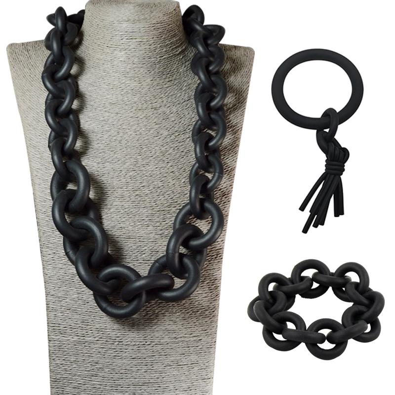 Earrings & Necklace YD&YDBZ DIY Punk Style Jewelry Set Handmade Rubber Necklaces Gothic Bracelet For Women Luxury Jewellery Sets Gifts W, Silver
Earrings & Necklace YD&YDBZ DIY Punk Style Jewelry Set Handmade Rubber Necklaces Gothic Bracelet For Women Luxury Jewellery Sets Gifts W, Silver