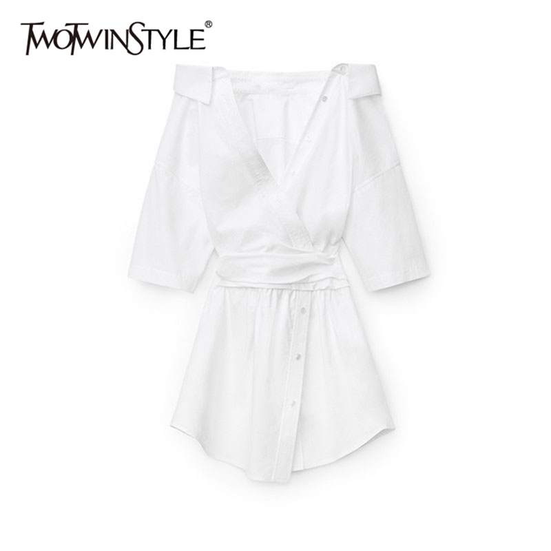 Casual White Mini Dress For Women V Neck Half Sleeve High Waist Irregular Shirt Dresses Female Fashion Clothes 210520, Black
Casual White Mini Dress For Women V Neck Half Sleeve High Waist Irregular Shirt Dresses Female Fashion Clothes 210520, Black